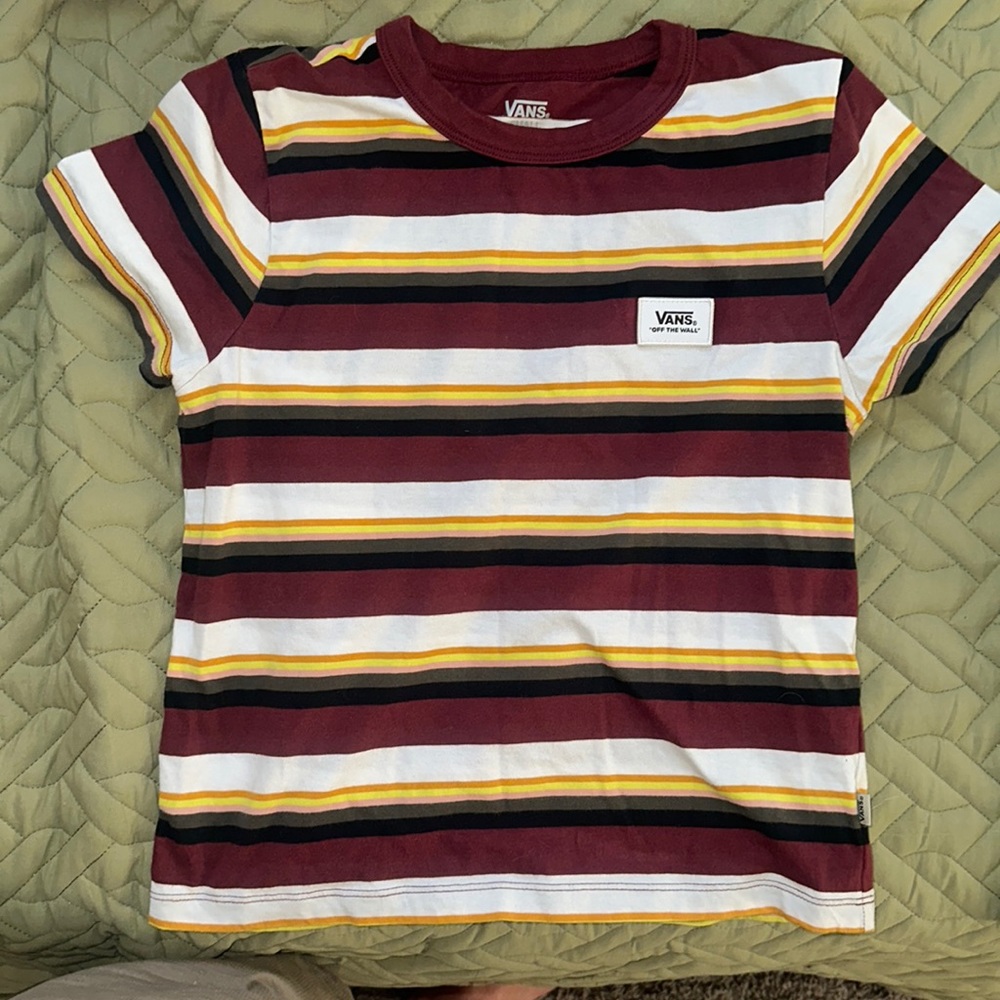 Girls Small Vans T shirt cropped sleeves